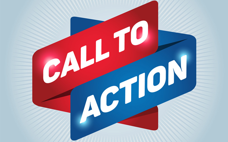 Picture of call to action sign