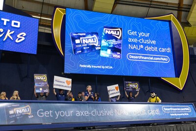 Desert Financial Credit Union Two NAU-themed debit card designs